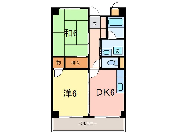 住吉川ガ－デンハイツの物件間取画像